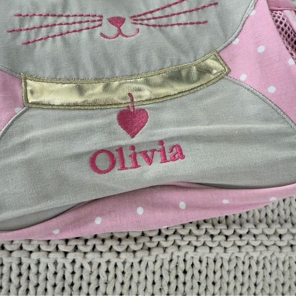 Pottery Barn Kids Pre-K Pink Kitty Cat OLIVIA Backpack - Picture 4 of 6